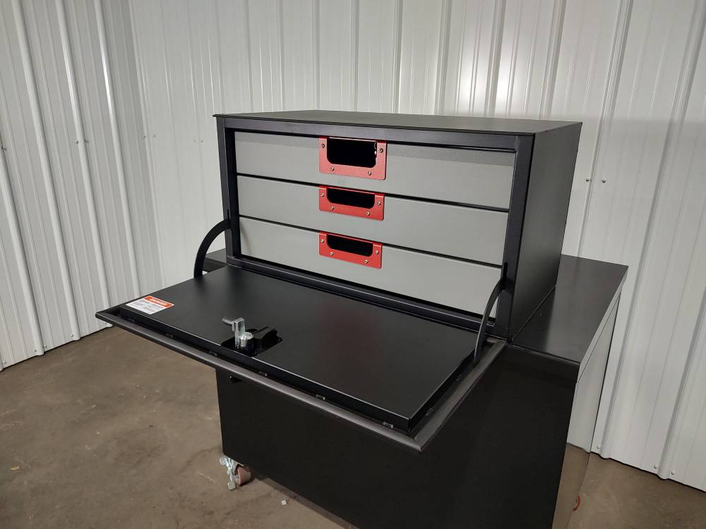 3ft truck toolbox with three drawers