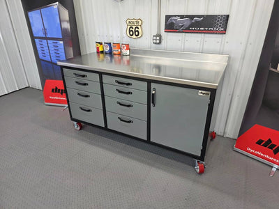 grey rolling toolbox steel top 1